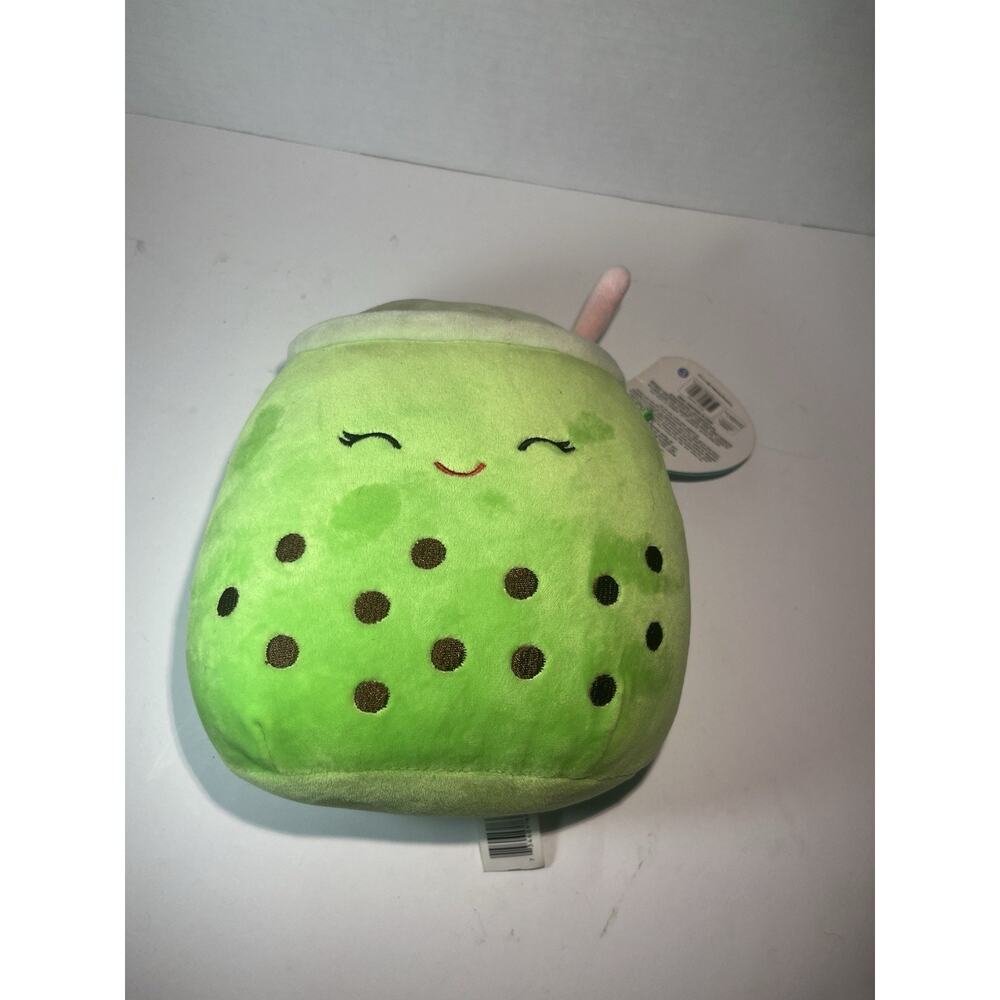 Squishmallow Sevda Green Boba Tea 7" - 8" Kellytoy NWT